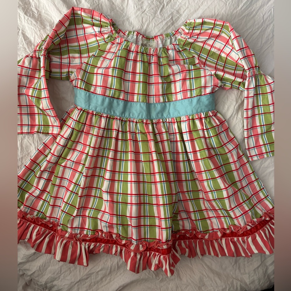 Matilda Jane sz 6 Secret Fields Tied With a Bow Peasant Top Plaid